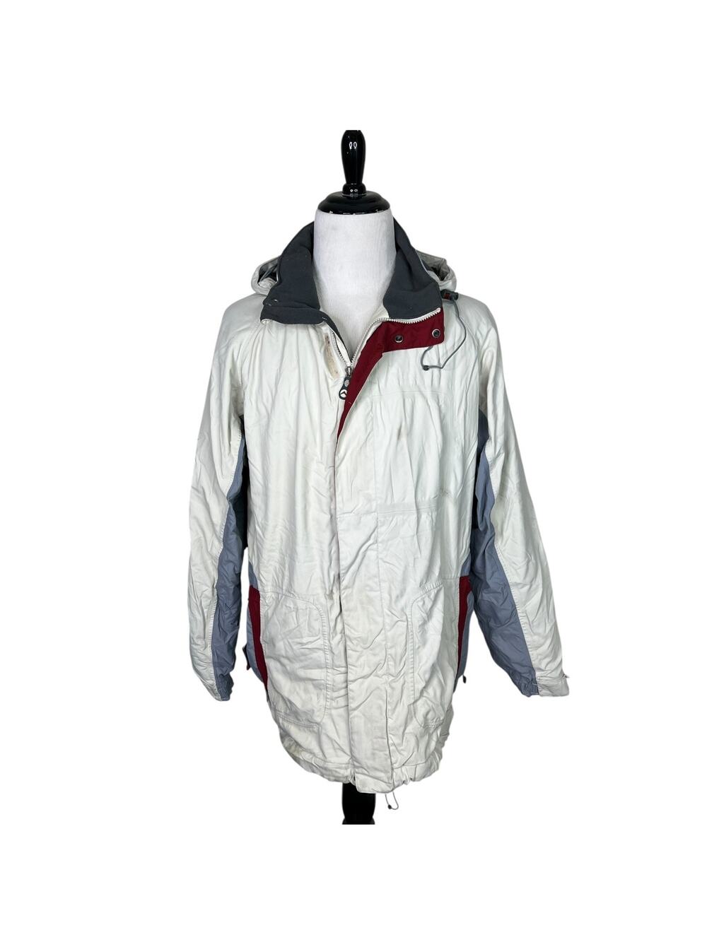 American Eagle AE Thermolite Plus Insulated Hooded Ski Jacket Gray Mens XLT Tall
